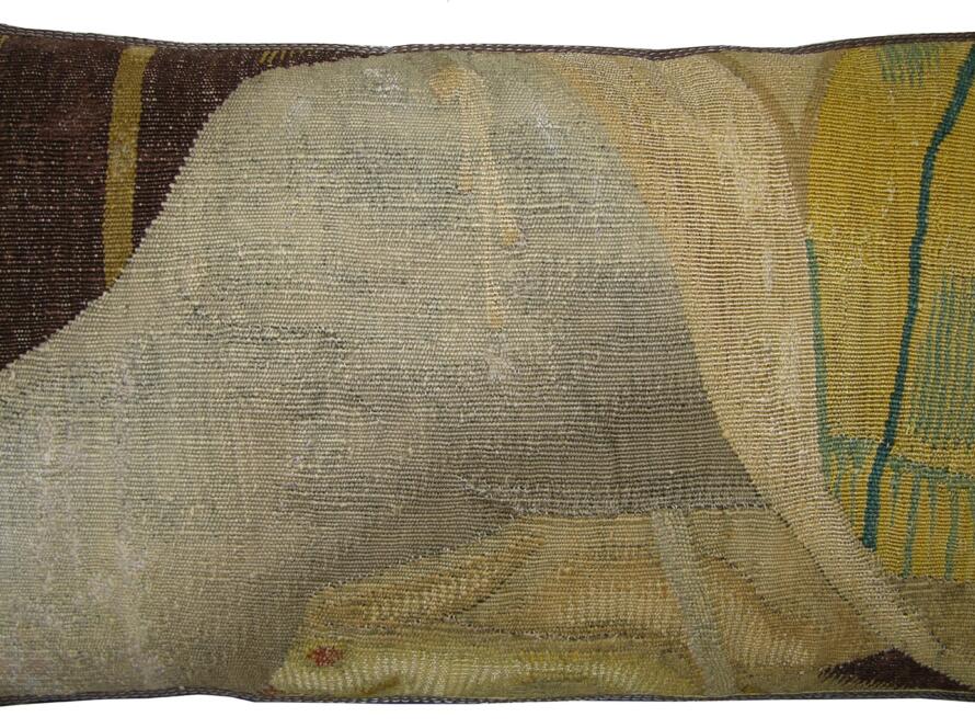 1776P   17TH CENTURY  ANTIQUE BRUSSELS TAPESTRY PILLOW 20 X 12