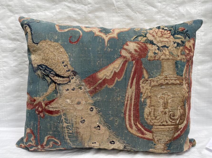 1784p 18th Century French Tapestry Pillow 17″ x 22″