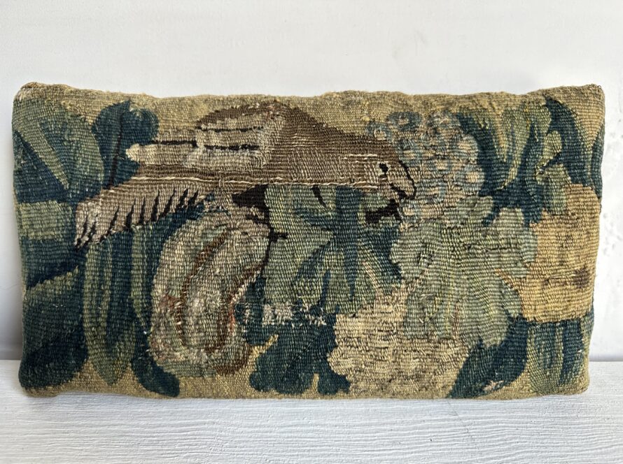 17th Century Flemish Tapestry Pillow 19″ x 10″ (1941p)