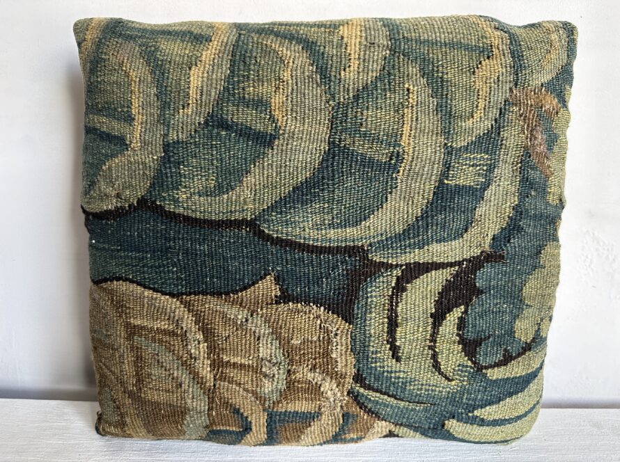 Flemish Tapestry Pillow 17th Century 14″ x 14″ (1943p)